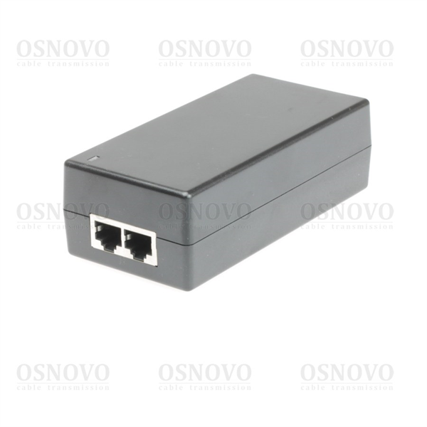Osnovo Midspan-1/650GA - PoE-инжектор Gigabit Ethernet на 1 порт, мощностью до 65W. Совместим с оборудованием PoE IEEE 802.3af/at/bt. Мощность PoE на порт - до 65W. Напряжение PoE - 52V(конт. 1,2,4,5(+), 3,6,7,8(-)). Порты: вх. - 1 x RJ45(10/100/1000 Base-T), вых. 1 x RJ45(10/100/1000 Base-T, PoE 52V). Встроенная грозозащита 3kV. Питание: AC100-240V. Размеры (ШхВхГ): 60x40x120мм. Вес: 0,3кг. Рабочая температура -10...+65 гр.С