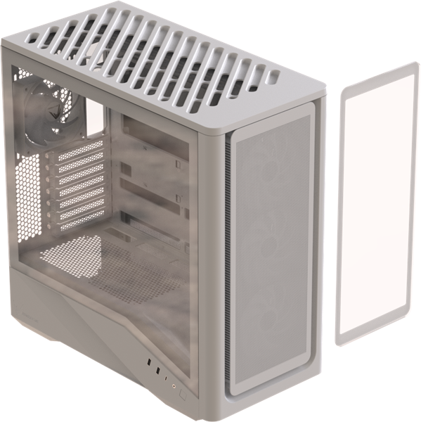 Корпус Formula V Line Air Power G9 DUO PA White, ATX, TYPE-C*1, USB3.0*2, MESH/GLASS FRONT PANEL, FRONT 3x PERFORMANCE ARGB, REAR 1x PERFORMANCE ARGB