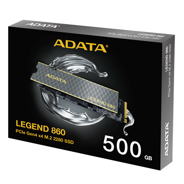 Твердотельный накопитель ADATA LEGEND 860 M.2 2280 NVMe PCIe 4.0 x4 500GB 5000/3000 COLOR BOX