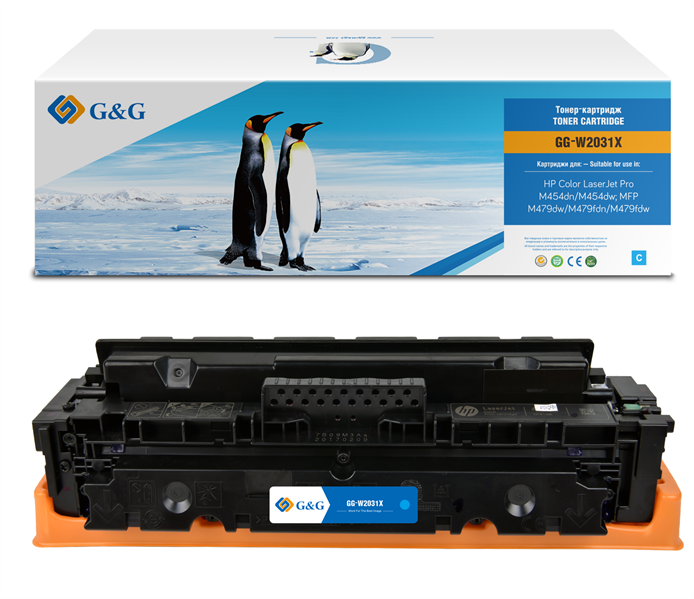 Картридж G&G GG-W2031X 415X голубой (6000стр.) для HP LJ M454/MFP M479