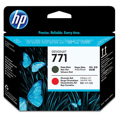 Печатающая головка Печатающая головка HP 771 для DesignJet Z6200/Z6600/Z6800, черная матовая/хроматическая красная