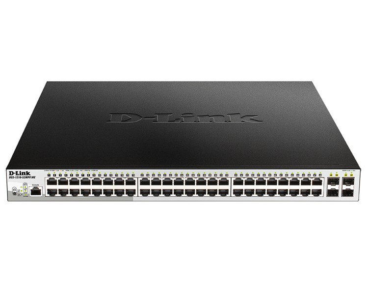 Коммутатор D-Link PROJ Управляемый L2 PoE-коммутатор, 48x1000Base-T PoE, 4x1000Base-X SFP, PoE-бюджет 740 Вт, защита от статического электричества до 6 кВ, CLI, консольный порт RJ-45, поддержка Dying Gasp