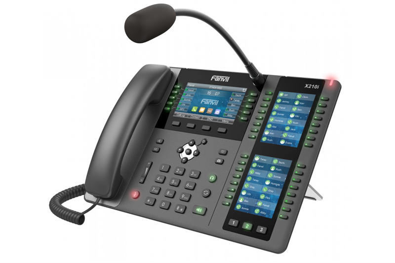 SIP-телефон Fanvil X210i, 20 SIP-акк., 106 DSS, 4.3"+2×3.5" экран, PoE