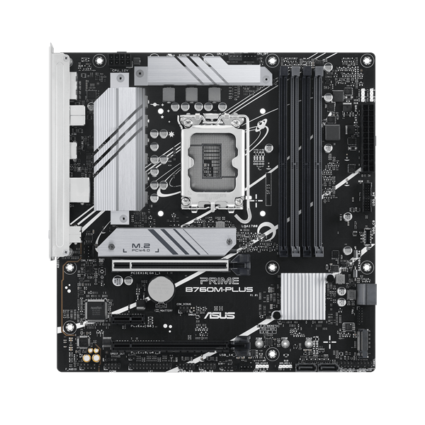 Материнская плата ASUS PRIME B760M-PLUS, LGA1700, B760, 4*DDR5, 4*SATA, 2*M.2, 2*USB 3.2, 4*USB 2.0, 2*PCIx16, 1*PCIx1, DP+HDMI, mATX; 90MB1GY0-M0EAY0