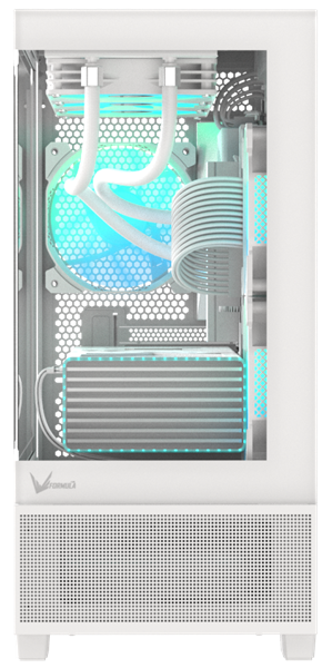 Корпус Formula V Line Crystal E1M White, MATX, USB3.0*2, Switch Display Panel