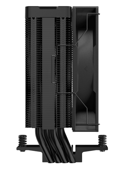 Кулер для процессора DEEPCOOL AG400 DIGITAL BK ARGB LGA1700/1200/115X/AM5/AM4 (9шт/кор, TDP 220W, PWM, ARGB Fan 120mm, 4 тепл. трубки, черный) RET (R-AG400-BKADMN-G-1)