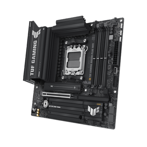 Материнская плата ASUS TUF GAMING B850M-PLUS WIFI, AM5, B850, 4*DDR5, 4*SATA, 3*M.2, 7*USB 3.2, 4*USB 2.0, Type-C, 2*PCIx16, 1*PCIx1, DP+HDMI, mATX; 90MB1IY0-M0EAY0