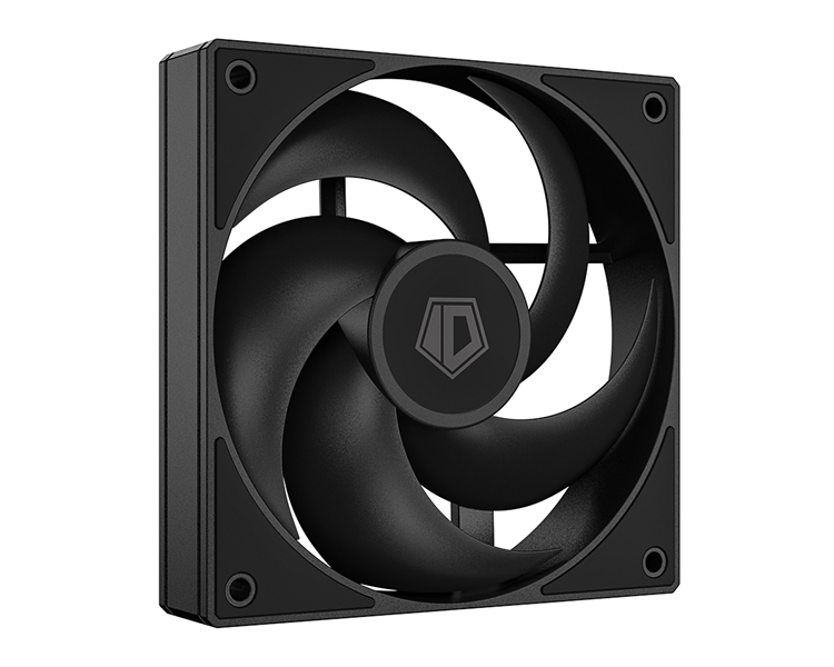 Вентилятор для корпуса ID-COOLING AS-120-K 120x120x25мм (60шт./кор, PWM, резиновые углы, черный, 300-2000об/мин, супертихий) BOX