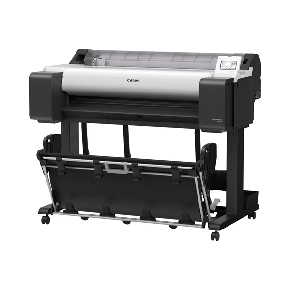 Широкоформатный принтер Canon imagePROGRAF TM-350 (36", A0, 5 цветов, A0 за 32 сек, 2400 x 1200 dpi, 2048 Мб, Диаметр втулки 2/3 дюйма, USB, Ethernet, Wi-Fi, печать на рулонах и листах, авторезак, подставка)
