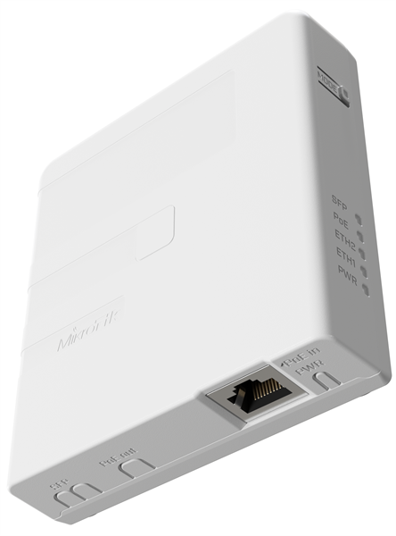 Инжектор MikroTik GPEN 21, Gigabit Passive Ethernet Network, Fixed Smart PoE injector with SFP cage