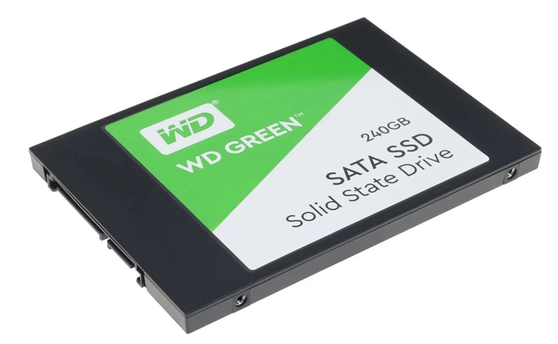 Твердотельный накопительSSD WD Green WDS240G3G0A  240GB 2.5" Client SATA 6Gb/s, 545/465, 3D-NAND TLC, Retail (894287) {10}