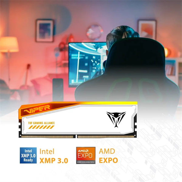 Оперативная память Patriot Viper ELITE 5 RGB DDR5 DIMM 32GB 6000MHz KIT TUF GAMING 2*16GB CL36 36-36-36-76 1.35V