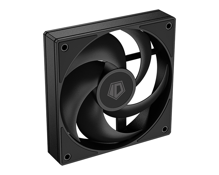 Вентилятор для корпуса ID-COOLING AS-120-K 120x120x25мм (60шт./кор, PWM, резиновые углы, черный, 300-2000об/мин, супертихий) BOX
