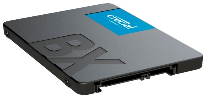 Твердотельный накопитель SSD Crucial BX500 CT240BX500SSD1 240GB 2.5" Client SATA 6Gb/s, 540/500, MTBF 1.5M, 3D TLC, 80TBW,0.31DWPD, RTL/Bulk  (787323) {100}