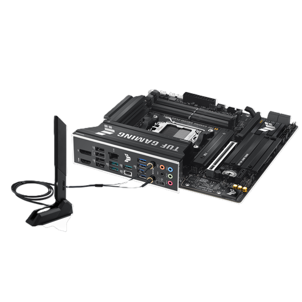 Материнская плата ASUS TUF GAMING B850M-PLUS WIFI, AM5, B850, 4*DDR5, 4*SATA, 3*M.2, 7*USB 3.2, 4*USB 2.0, Type-C, 2*PCIx16, 1*PCIx1, DP+HDMI, mATX; 90MB1IY0-M0EAY0
