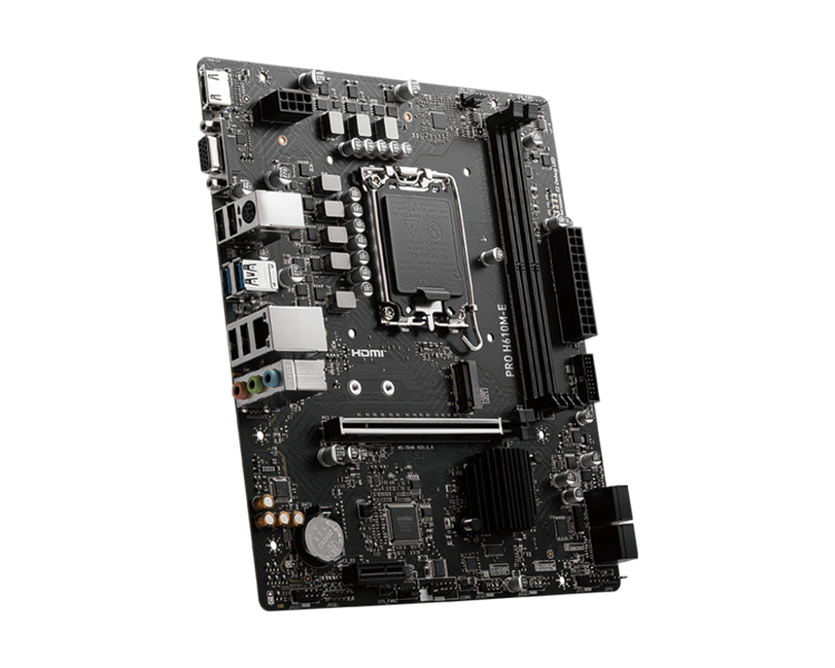 Материнская плата MSI PRO H610M-E DDR5 s1700,2DDR5,1PCI-Ex16,1PCI-Ex1,1M.2,4SATA3.0,4USB3.2Gen1, mATX,RTL
