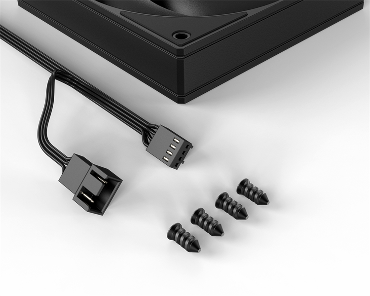 Вентилятор для корпуса ID-COOLING AS-120-K 120x120x25мм (60шт./кор, PWM, резиновые углы, черный, 300-2000об/мин, супертихий) BOX