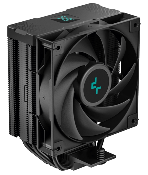 Кулер для процессора DEEPCOOL AG400 DIGITAL BK LGA1700/1200/115X/AM5/AM4 (9шт/кор, TDP 220W, PWM, Fan 120mm, 4 тепл. трубки, черный) RET (R-AG400-BKNDMN-G-2)