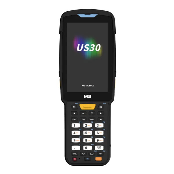 Терминал сбора данных M3 Mobile US30W all-in-one, A13.0, GMS, WVGA, 802.11 a/b/g/n/ac/ax Wi-Fi 6, SE5800, BT5.3, 4G/64G, 30K, 6700mAh Battery, Trigger mounted