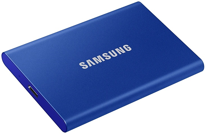 Твердотельный накопитель SSD Samsung T7 Blue External MU-PC2T0H/WW 2TB 1.8" USB 3.2 Gen 2 Type-C, 1050/1000 RTL, (312403)