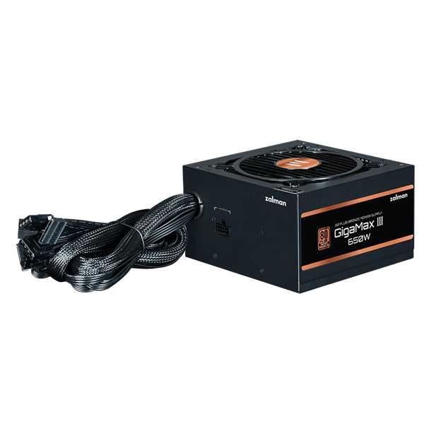Блок питания Zalman ZM650-GV3, 650W, ATX12V v3.0, Gen 5.0, APFC, 12cm Fan, 80+ Bronze, Retail