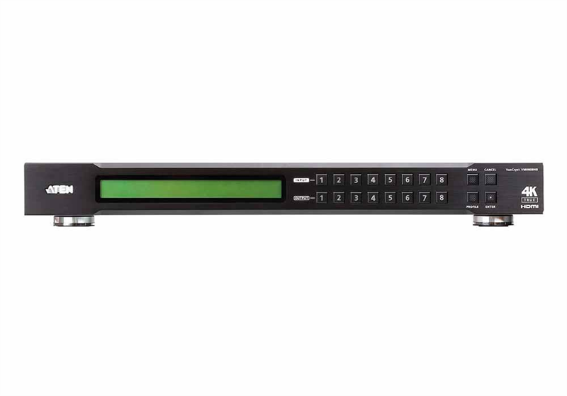 Матричный коммутатор Aten ProAV black: 8x8 True 4K HDMI Матричный коммутатор