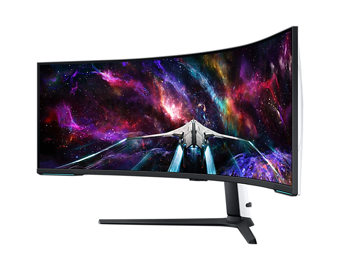 Монитор Samsung 57" Odyssey Neo G9 S57CG952NI Curved VA 32:9 7680x2160x240Hz 1ms 2500:1 420cd 178/178 mini DP; 3xHDMI; 2xUSB 3.0 Tilt Swiv HAS VESA black