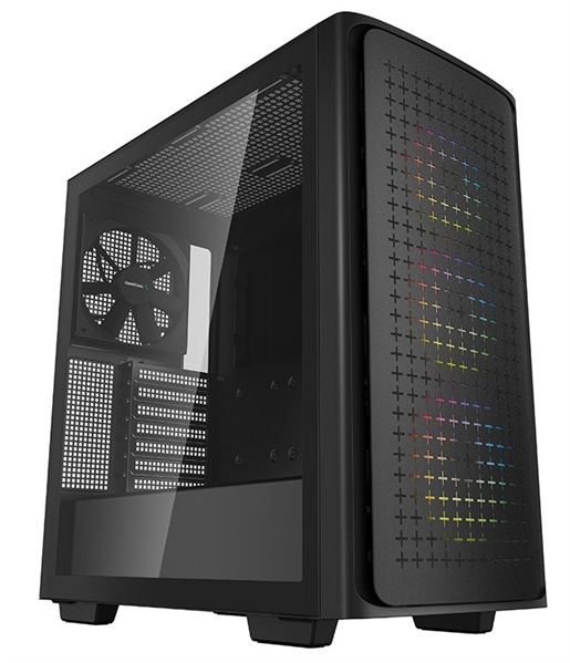 корпус Deepcool CK560 без БП, боковое окно (закаленное стекло), 3xARGB LED 120мм вентилятора спереди и 1x140мм вентилятор сзади, черный, ATX (R-CK560-BKAAE4-G-1)