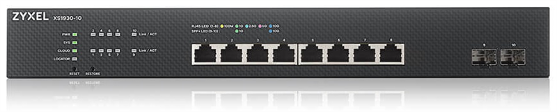 Коммутатор Мультигигабитный Smart L3 Lite коммутатор Zyxel NebulaFlex XS1930-10, rack 19", 8xRJ-45: 1/2,5/5/10G, 2xSFP+