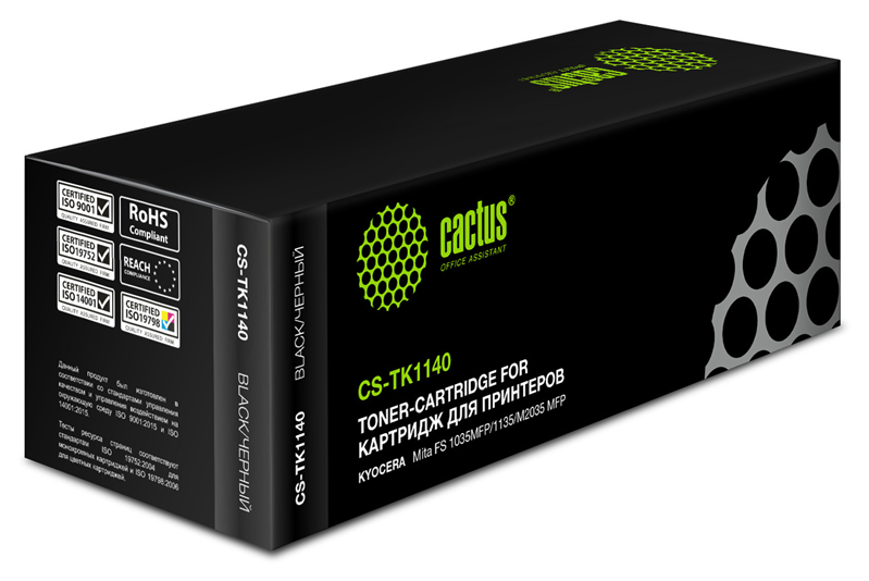 Картридж лазерный Cactus CS-TK1140 TK-1140 черный (7200стр.) для Kyocera FS-1035/1135/M2535dn