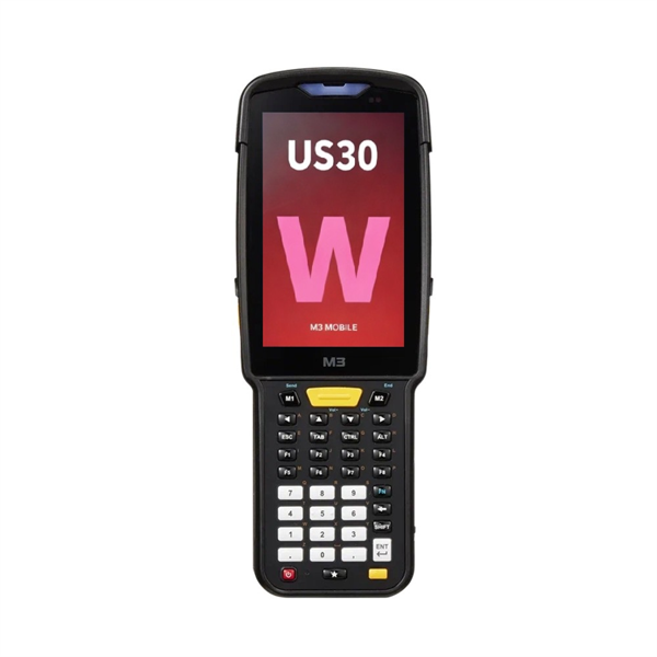 Терминал сбора данных M3 Mobile US30W Android 13.0 GMS, WVGA, Wi-Fi 6, SE4770 2D (SS), 16MP Rear Camera, BT5.3, NFC(HF), 4G/64G, 38K, 6700mAh Battery, Hand Strap, Bullet Proof Film. Req CRD&PWSP