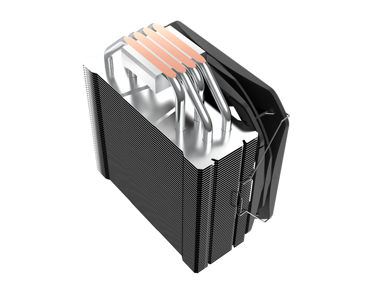 Кулер для процессора PCCooler Paladin 400 ARGB S115X/1200/1700/AM4 (20 шт/кор, TDP 200W, 130mm PWM ARGB FAN, 4 тепловые трубки 6мм, 800-1600RPM, 18-28,6dBa)