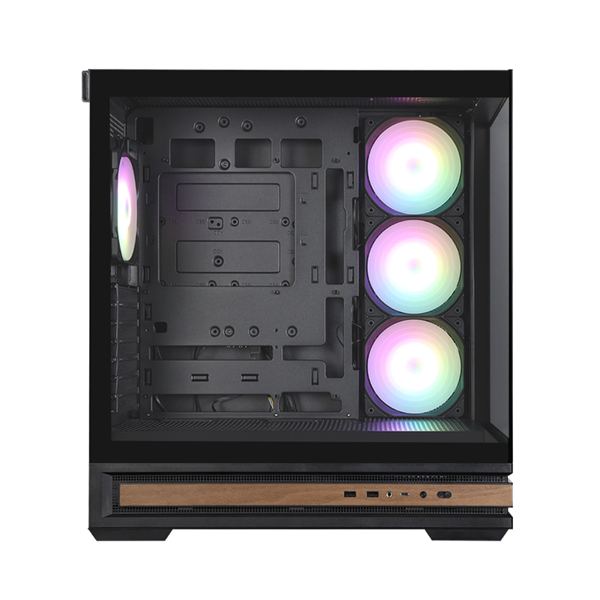 корпус ZALMAN P40 Prism Plus, ATX, BLACK, WINDOW, 3xCombo (3.5'' or 2.5"), 1xUSB TYPE-C, 2xUSB3.0, SIDE 3x120mm ARGB, REAR 1x120mm ARGB