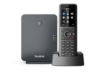 телефон YEALINK W77P (база W70B+трубка W57R) до 10 SIP-аккаунтов, до 10 трубок на базу, до 20 одновременных вызовов, шт