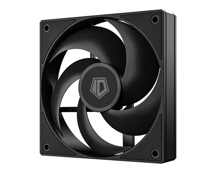 Вентилятор для корпуса ID-COOLING AS-120-K 120x120x25мм (60шт./кор, PWM, резиновые углы, черный, 300-2000об/мин, супертихий) BOX