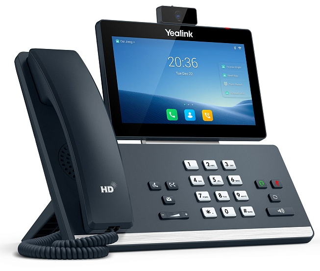 Телефон YEALINK SIP-T58W with camera, видеотерминал,  16 аккаунтов, цветной сенсорный экран 7" 1024х600, Android, WiFi, Bluetooth, GigE, CAM50, без БП, шт