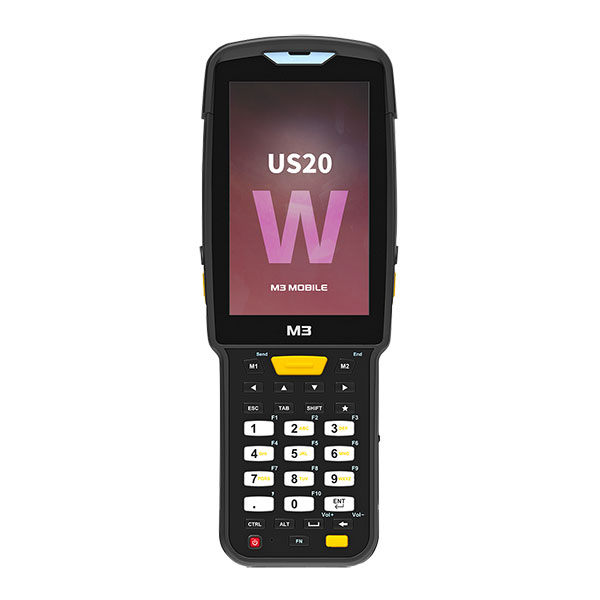 Терминал сбора данных M3 Mobile US20W Android 10.0 GMS, WVGA, 802.11 a/b/g/n/ac, SE4710 2D (SS), Rear Camera, BT, GPS, NFC(HF), 4G/64G, 30K, Ext Bat incl & Bullet Proof Film, Hand Strap. Req CRD&PWR