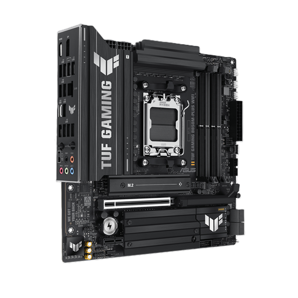 Материнская плата ASUS TUF GAMING B850M-PLUS WIFI, AM5, B850, 4*DDR5, 4*SATA, 3*M.2, 7*USB 3.2, 4*USB 2.0, Type-C, 2*PCIx16, 1*PCIx1, DP+HDMI, mATX; 90MB1IY0-M0EAY0