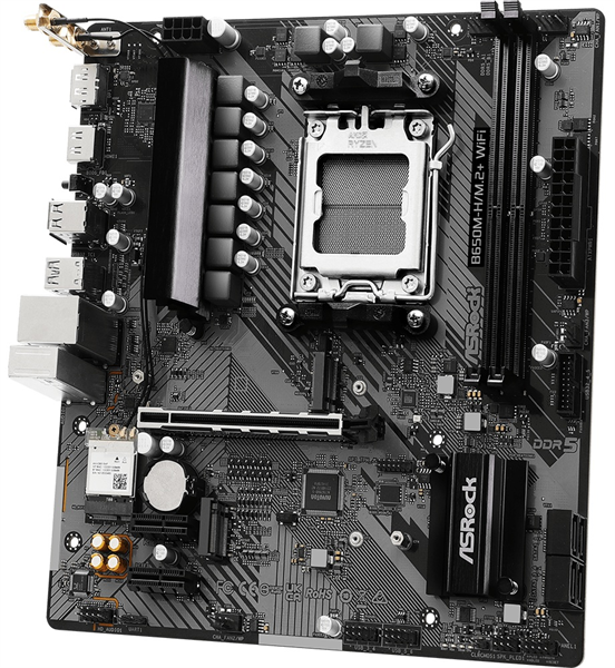 Материнская плата ASRock B760M Pro RS WiFi, LGA 1700, Intel B760, 4xDDR5, 4xSATA, 3xM.2, 1xPCIe 5.0 x16, 1xPCIe 3.0 x16, 1xHDMI, 1xDP, 1x2.5Gb LAN, Wi-Fi 6E, Bluetooth 5.3, 1xUSB-C 5Gbps, 3xUSB-A 5Gbps, 2xUSB-A 2.0, 3x3.5 мм, 7.1, mATX